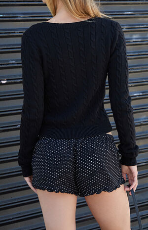 Polka Dot Ruffle Micro Shorts image number 4