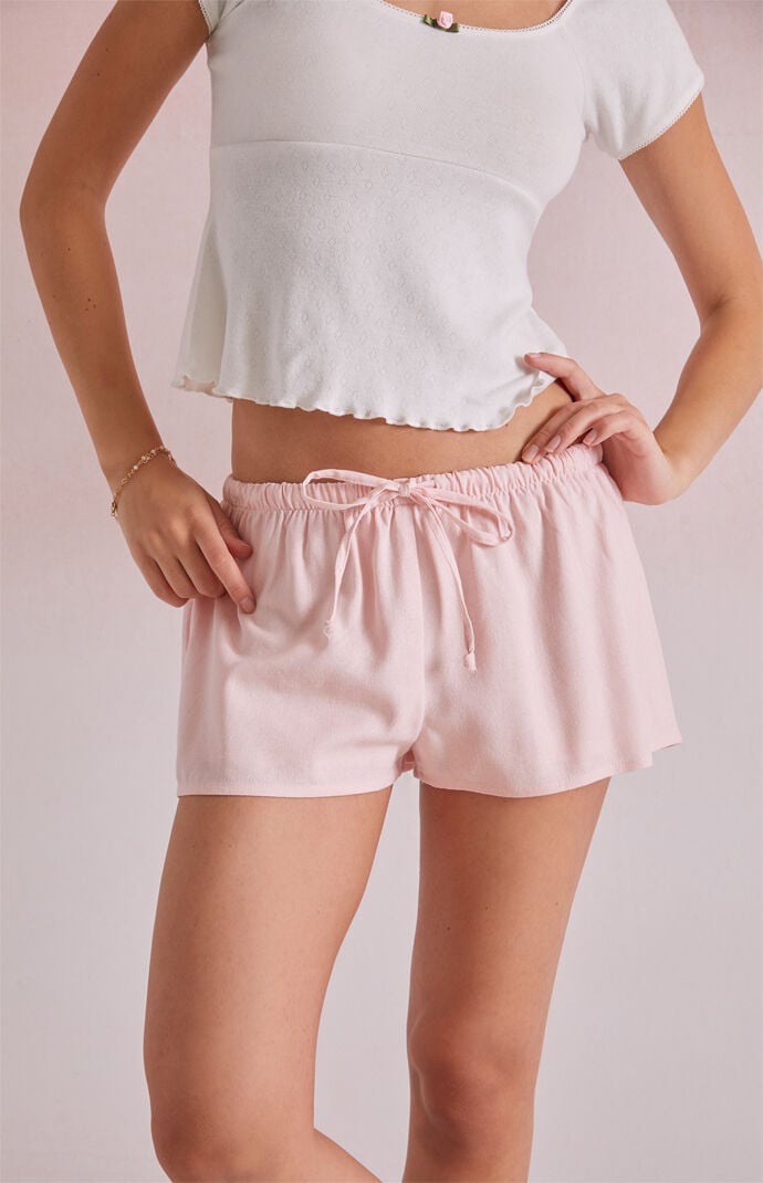 Beverly and Beck Linen Drawstring Micro Shorts