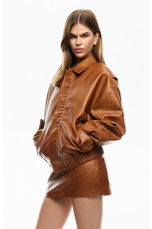 Faux Leather Uma Mini Skirt image number 2