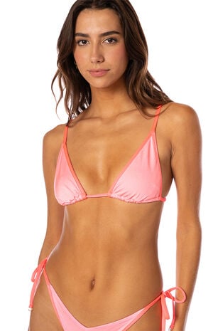 Pink Ginger Triangle Bikini Top image number 1