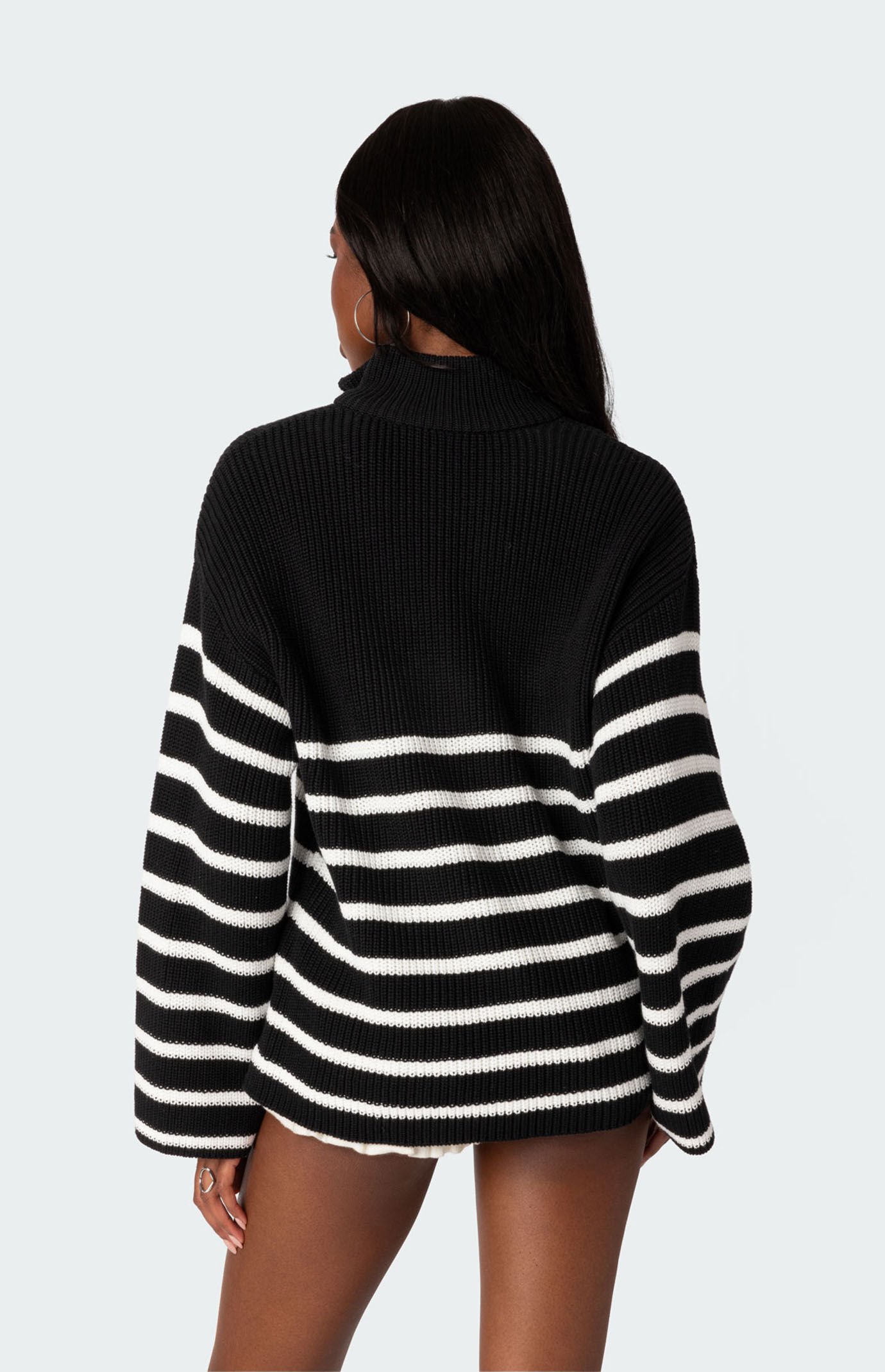 Edikted Oversized Quarter Zip Sweater