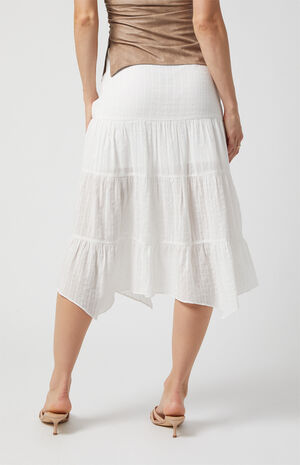 Lace Tiered Midi Skirt image number 3