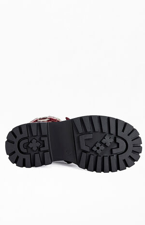Women's Wednesday Burgundy Platform Booties image number 5