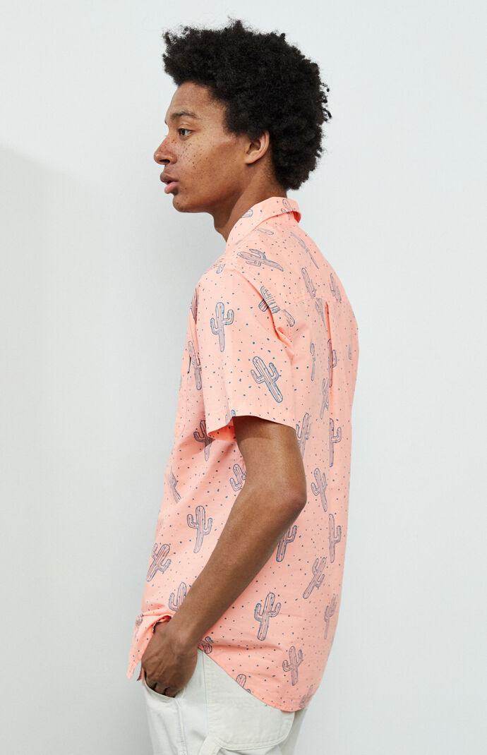 Cactus Short Sleeve Button Up Shirt