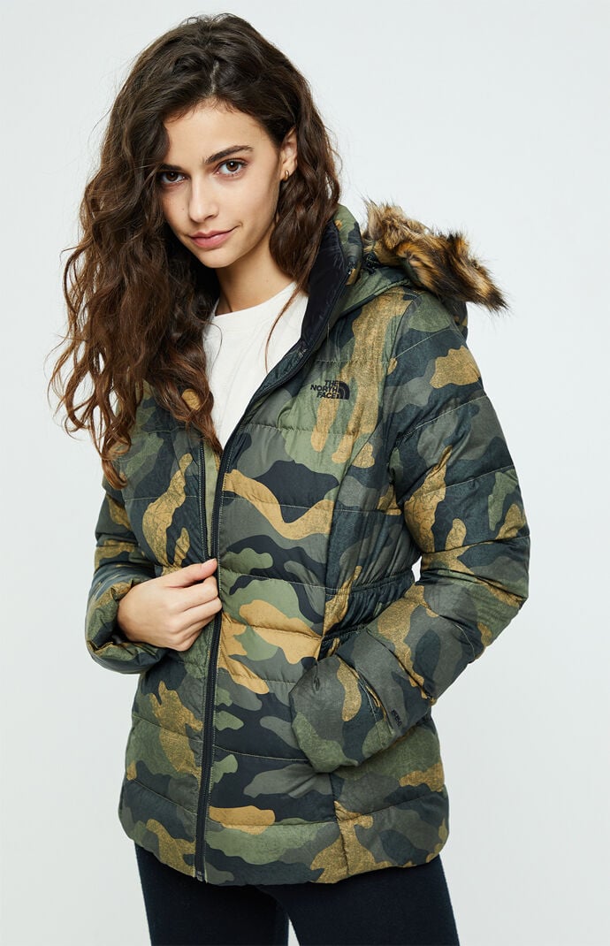 north face women's camouflage jacket
