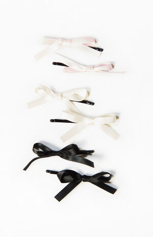 6 Pack Mini Bow Hair Clips image number 1