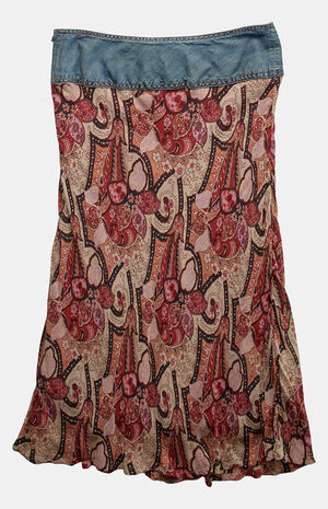 Red 2000s Y2K Midi Skirt image number 2