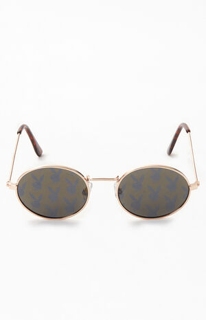 By PacSun Metal Oval Sunglasses image number 2