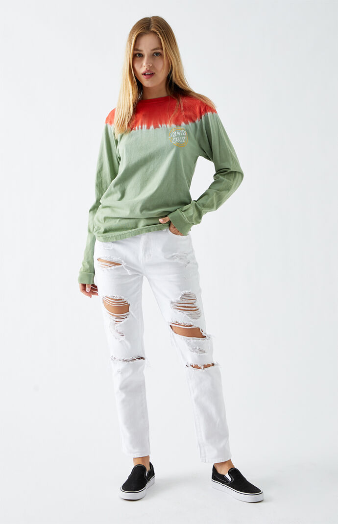 One Stroke Tie Dye Long Sleeve Top