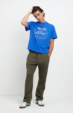 Olive Johnny Fleece Straight Sweatpants image number 1