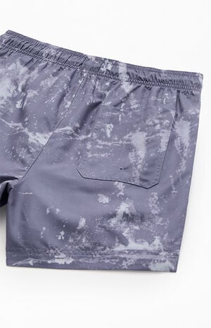 Gray Oil Dye 4.5" Swim Trunks image number 4