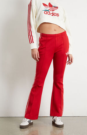 type Bouwen op Voorspeller adidas Recycled Red Heritage Now Flared Track Pants | PacSun