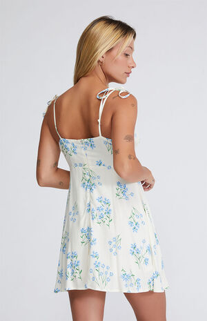 Tie Strap Fit & Flare Mini Dress image number 3