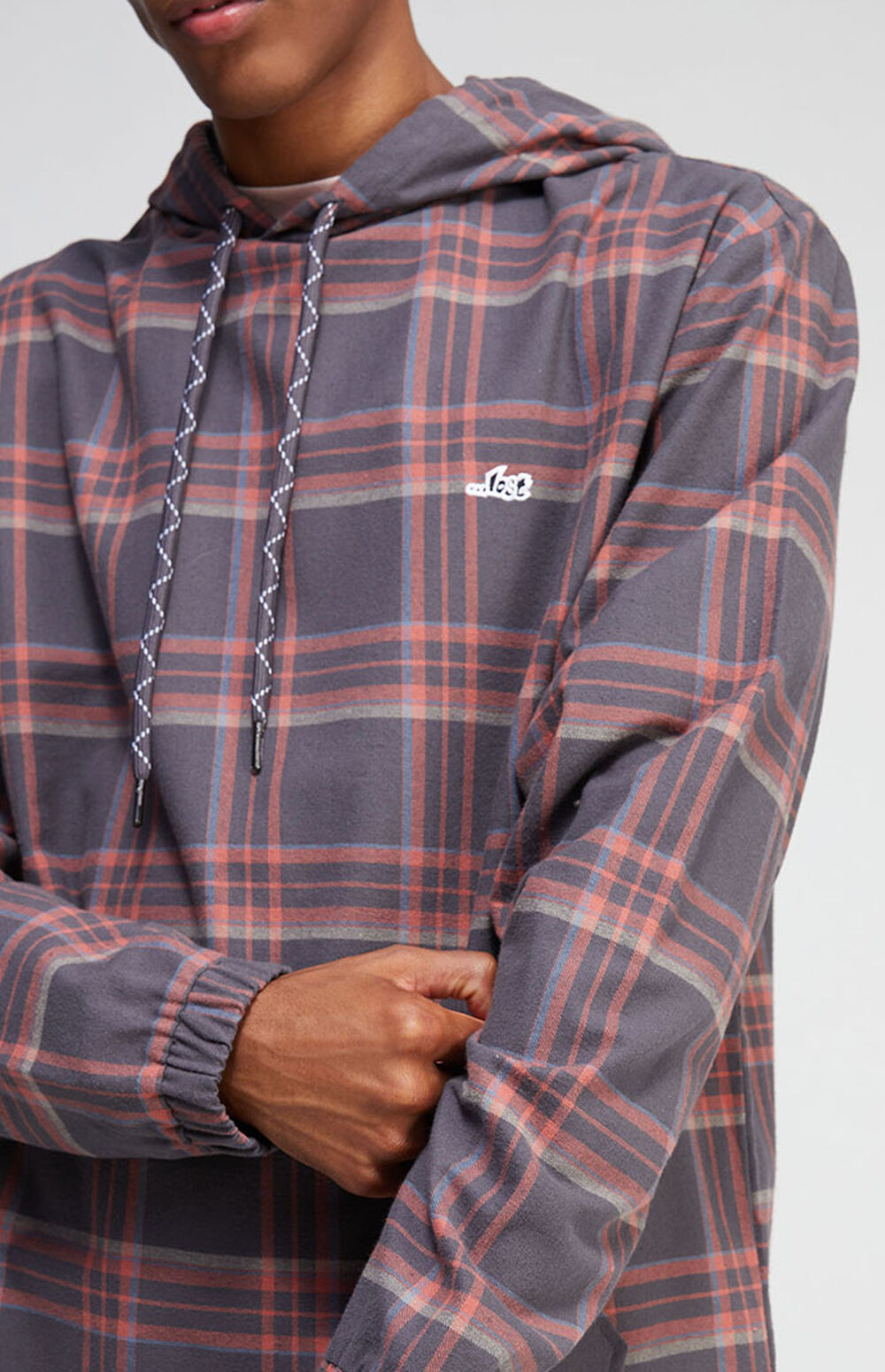 LOST Backside Flannel Hoodie PacSun