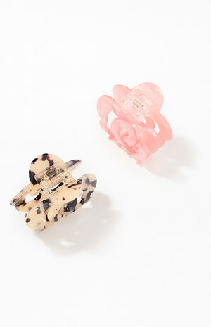 2 Pack Rosette Hair Claw Clip image number 2