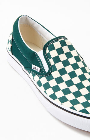 Green Checkerboard Classic Slip-On Shoes image number 6