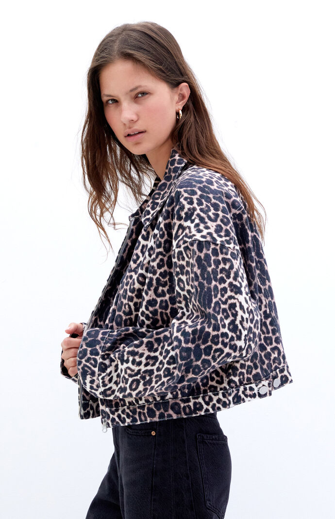 Pacsun Leopard Cropped Gas Jacket | PacSun