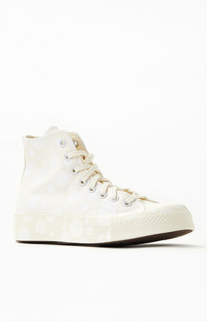 White Polka Dot Chuck Taylor 70 High Top Sneakers image number 1