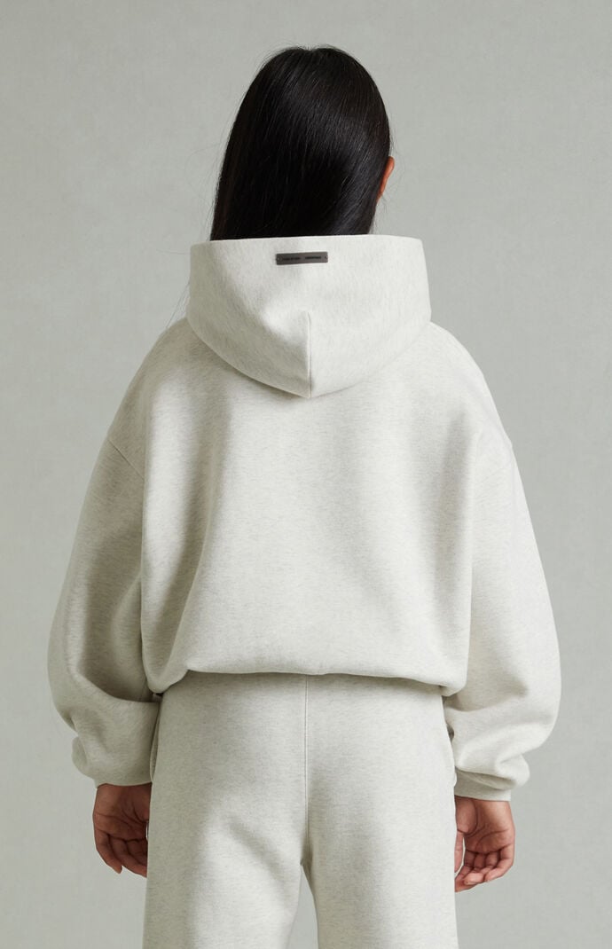 Fear of God ESSENTIALS Kids Heather Oatmeal Embossed Classic Hoodie