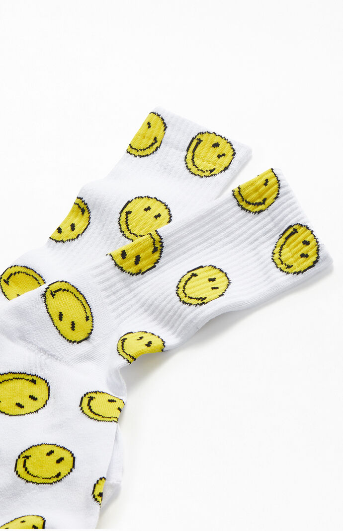 Smiley Face Crew Socks