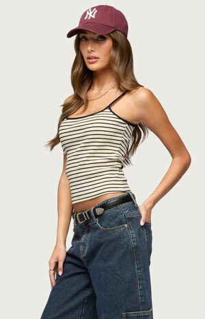 Gretta Striped Ribbed Tank Top image number 2
