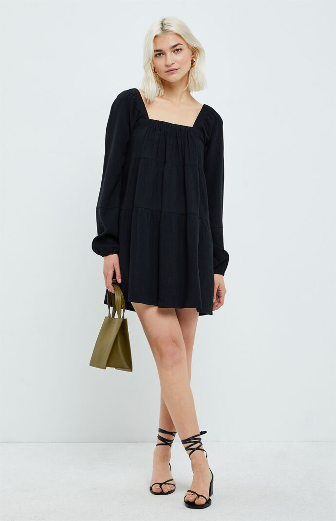 square neck babydoll dress