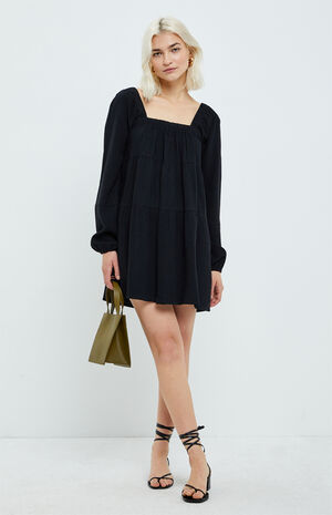 La Hearts Square Neck Babydoll Dress Pacsun