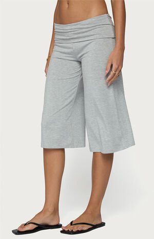 Shirly Wide Leg Foldover Capri Pants image number 2