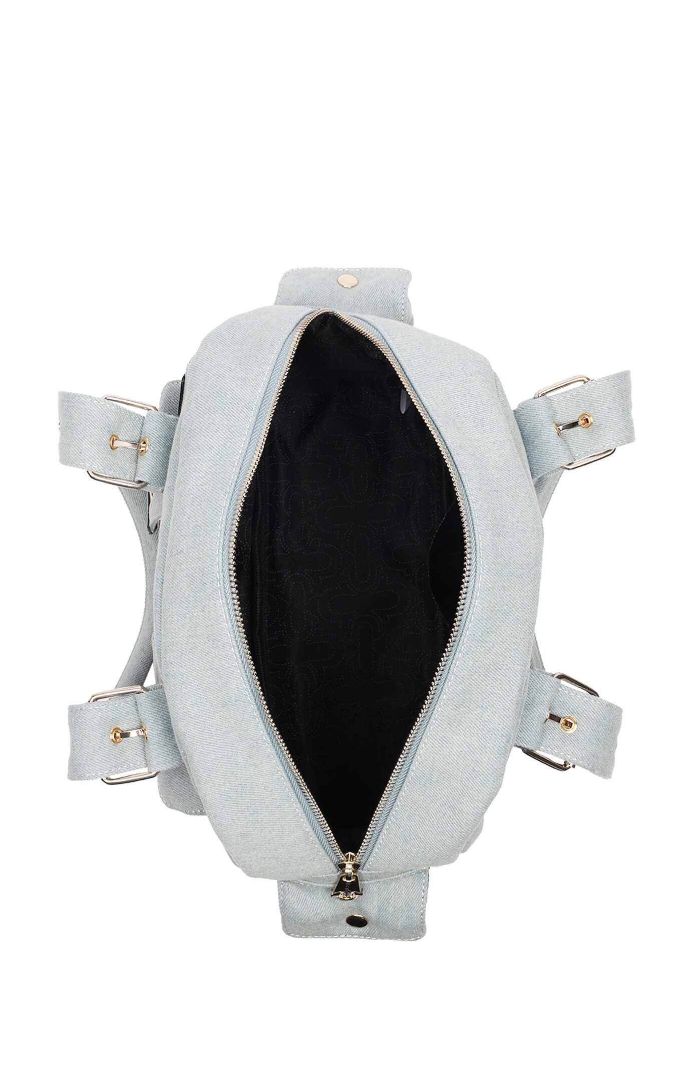 True Religion Denim Blue Multi Patch Satchel Bag