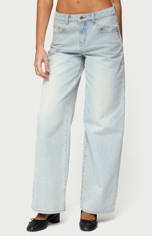 Ery Wide Leg Mid Rise Jeans image number 1