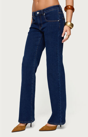 Jemima Contrast Stitch Low Rise Jeans image number 2