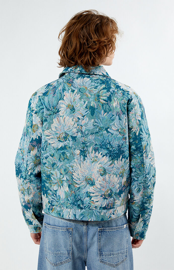 Pacsun Blue Daisies Jacquard Jacket | PacSun