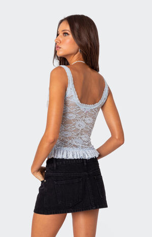 Kerry Sheer Lace Tank Top image number 5