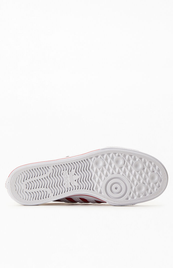 Red & White Nizza RF Platform Sneakers