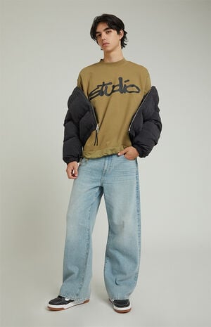 Light Wash Extreme Baggy Jeans image number 4