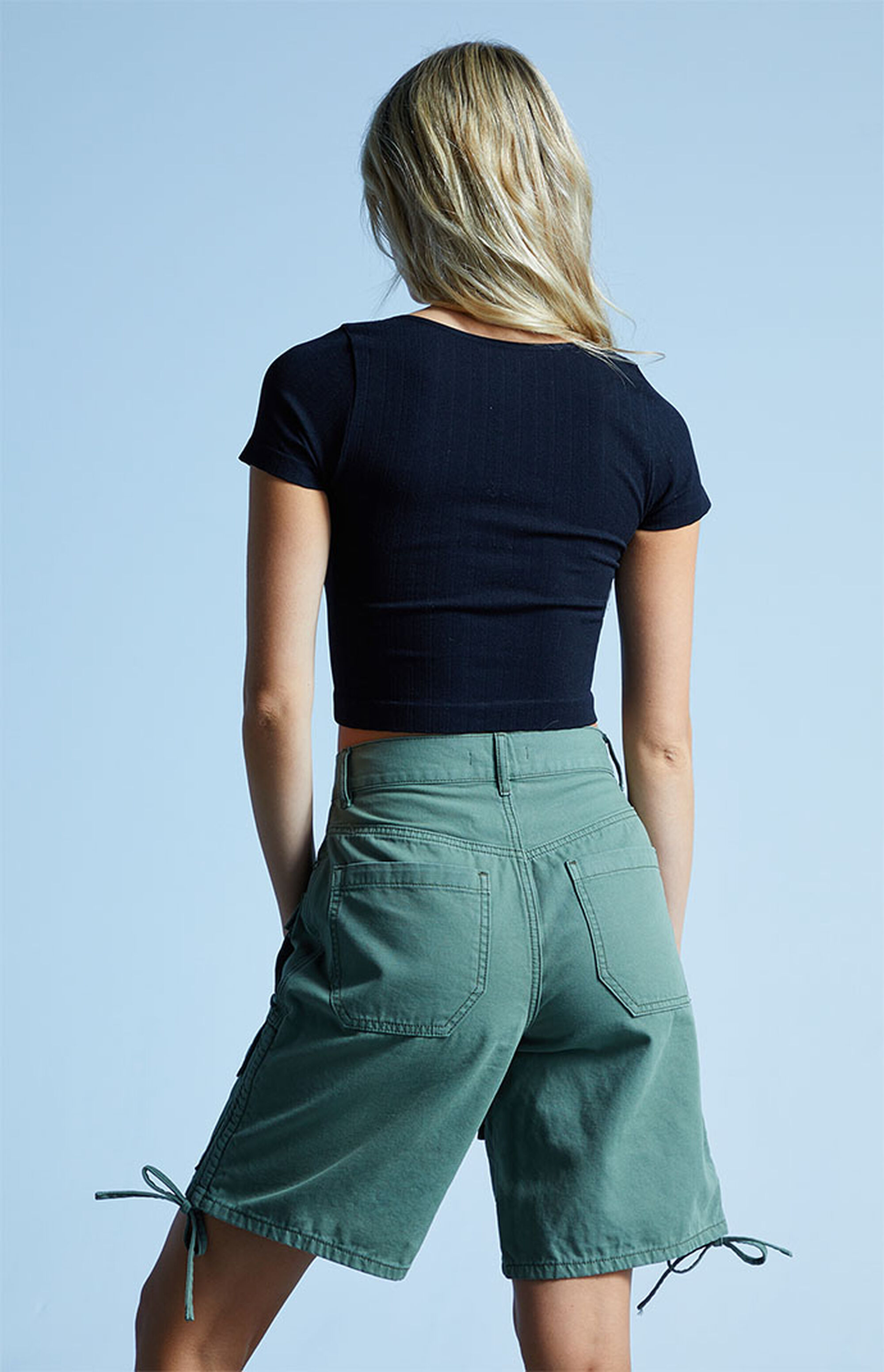 Olive Snap Utility Cargo Short