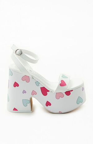Women's Heart Platform Heels image number 1