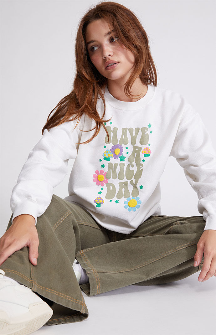 LA Have A Nice Day Crew Neck Sweatshirt 
