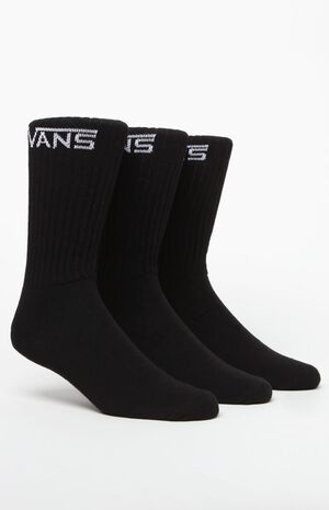 Classic Black Crew Socks 3 Pair Pack image number 2