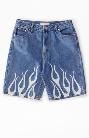 Inferno Denim Baggy Shorts image number 2