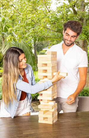 YardCandy Stars & Stripes Wooden Tumbling Tower image number 5
