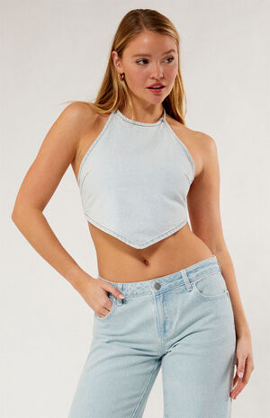 Adelle Denim Bandana Top image number 1