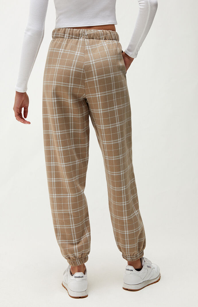 Plaid sale joggers pacsun