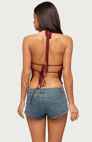 Backless Coastal Charm Crochet Top image number 3