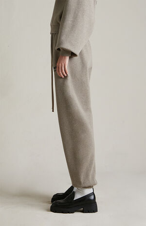 Women's Heather Grey Fleece Sweatpants image number 4