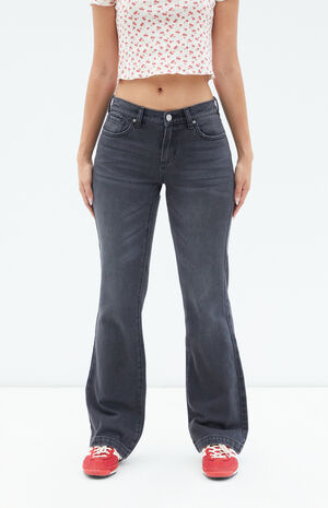 Black Low Rise Bootcut Jeans image number 1
