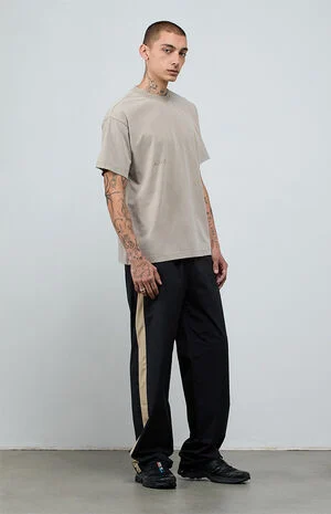 Tan Vintage Wash Heavyweight Oversized T-Shirt image number 6