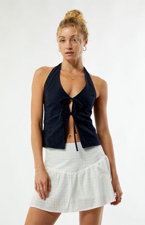 Louise Checker Halter Top image number 1