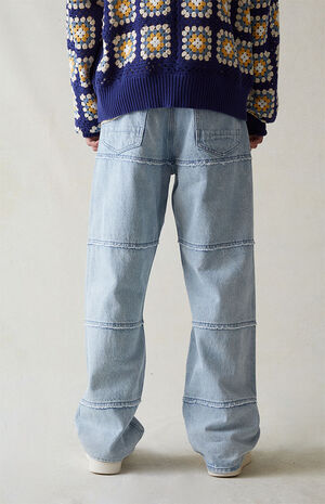 Eco Indigo Baggy Paneled Jeans image number 5