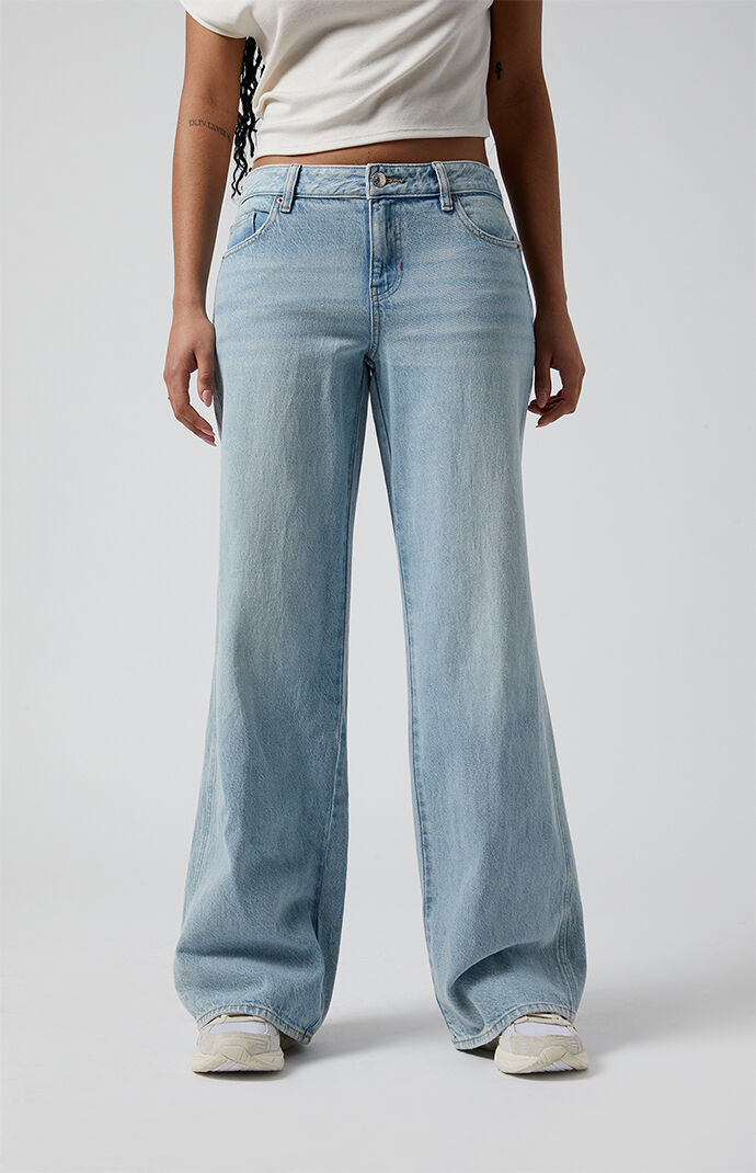 PacSun Casey Low Rise Baggy Jeans Light Indigo | PacSun